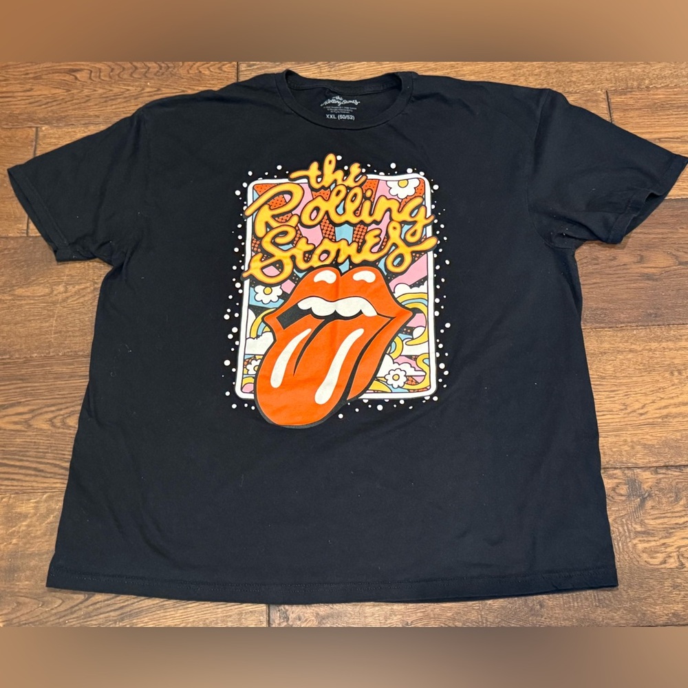 The Rolling Stones Official Merchandise Black 100% Cotton T-Shirt, XXL